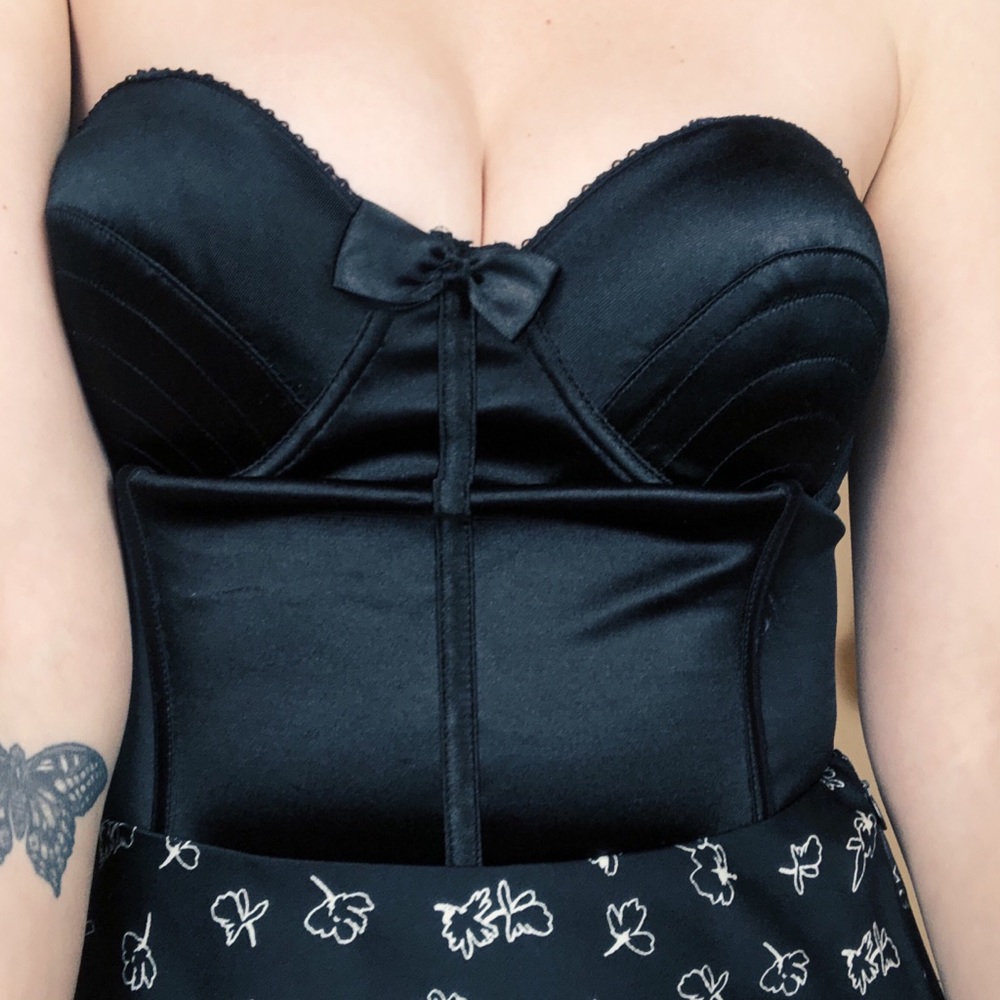Beautiful vintage black bustier top